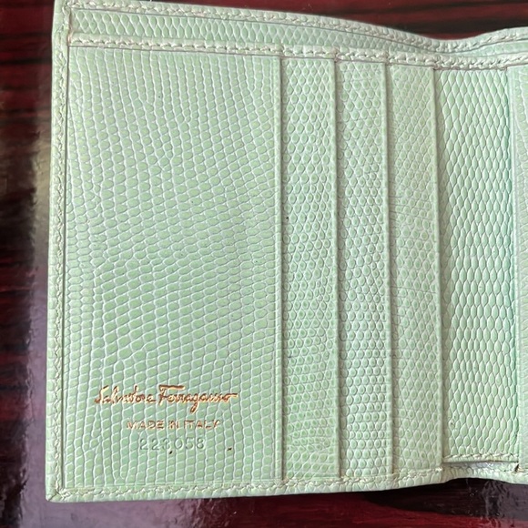 Salvatore Ferragamo Wallet Purse Vera Green Woman Authentic - Picture 4 of 12